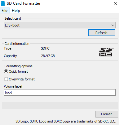 sd card formatter